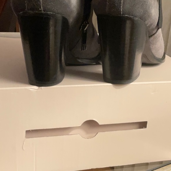 Ivanka Trump Gray Suede Heeled Boots, Size 9 M. - Picture 3 of 4
